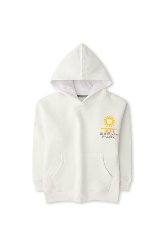 Girls White Sunlight Fleece Hoodie