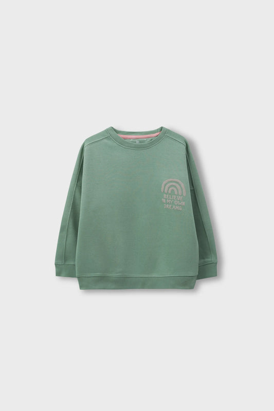 Girls Dreamy Sage Fleece Sweatshirt