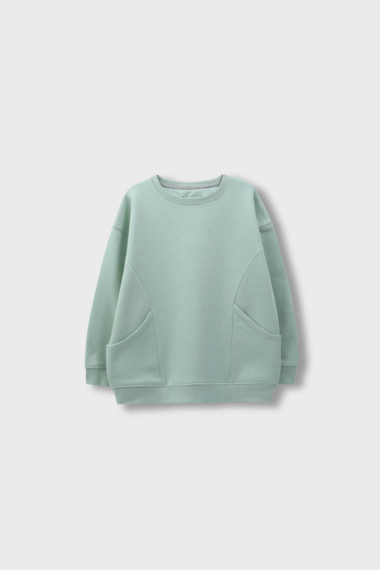 Girls Mint Boxy Sweatshirt