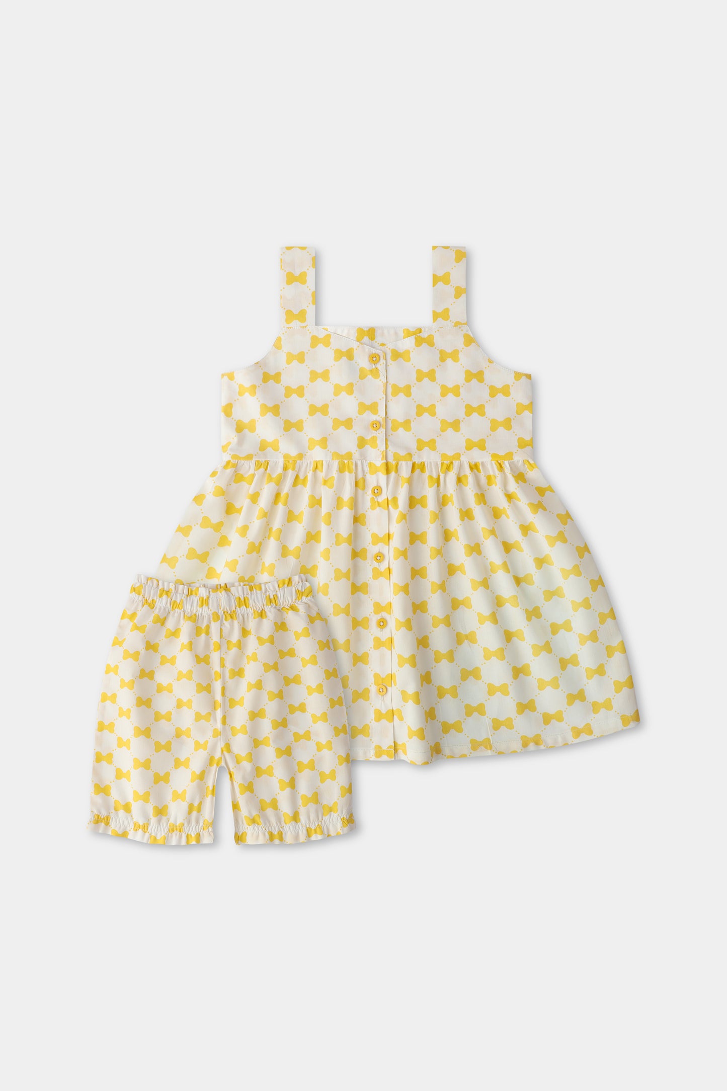 Yellow Bow Joy Dress Set