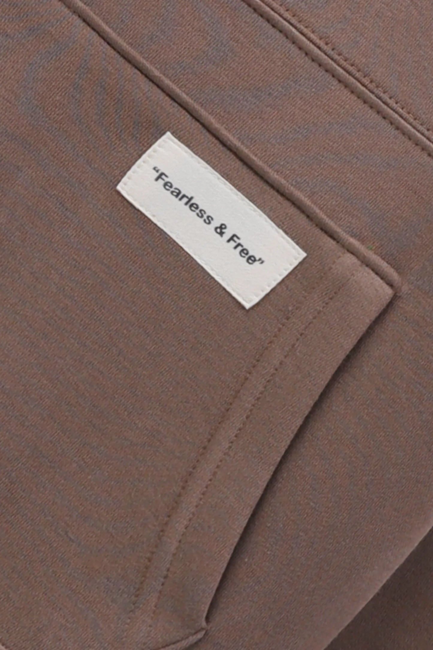 Boys Khaki Mock Neck Half-Zipper