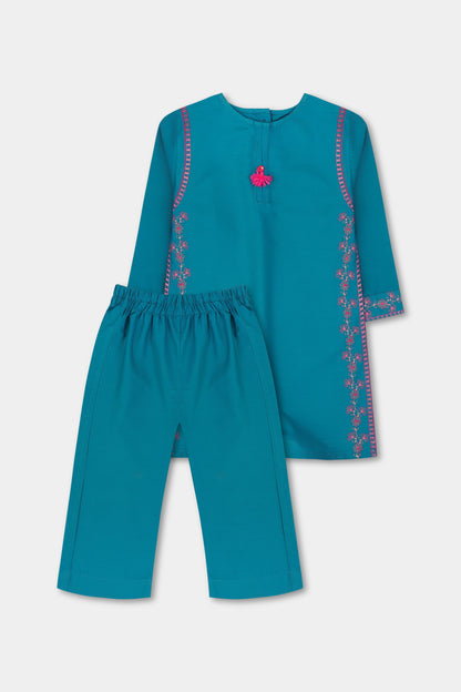 Ferozi Embroidered Kurta Shalwar Set - 2pc