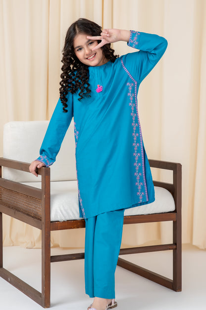 Ferozi Embroidered Kurta Shalwar Set - 2pc