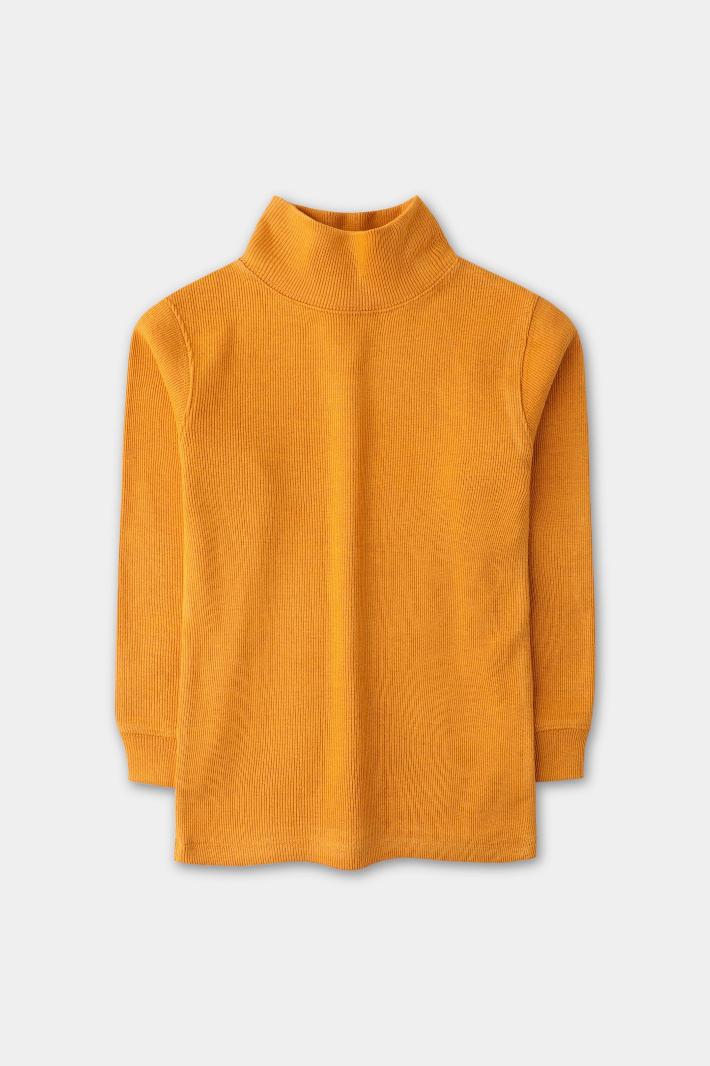 Boys Lycra Rib Mustard Highneck