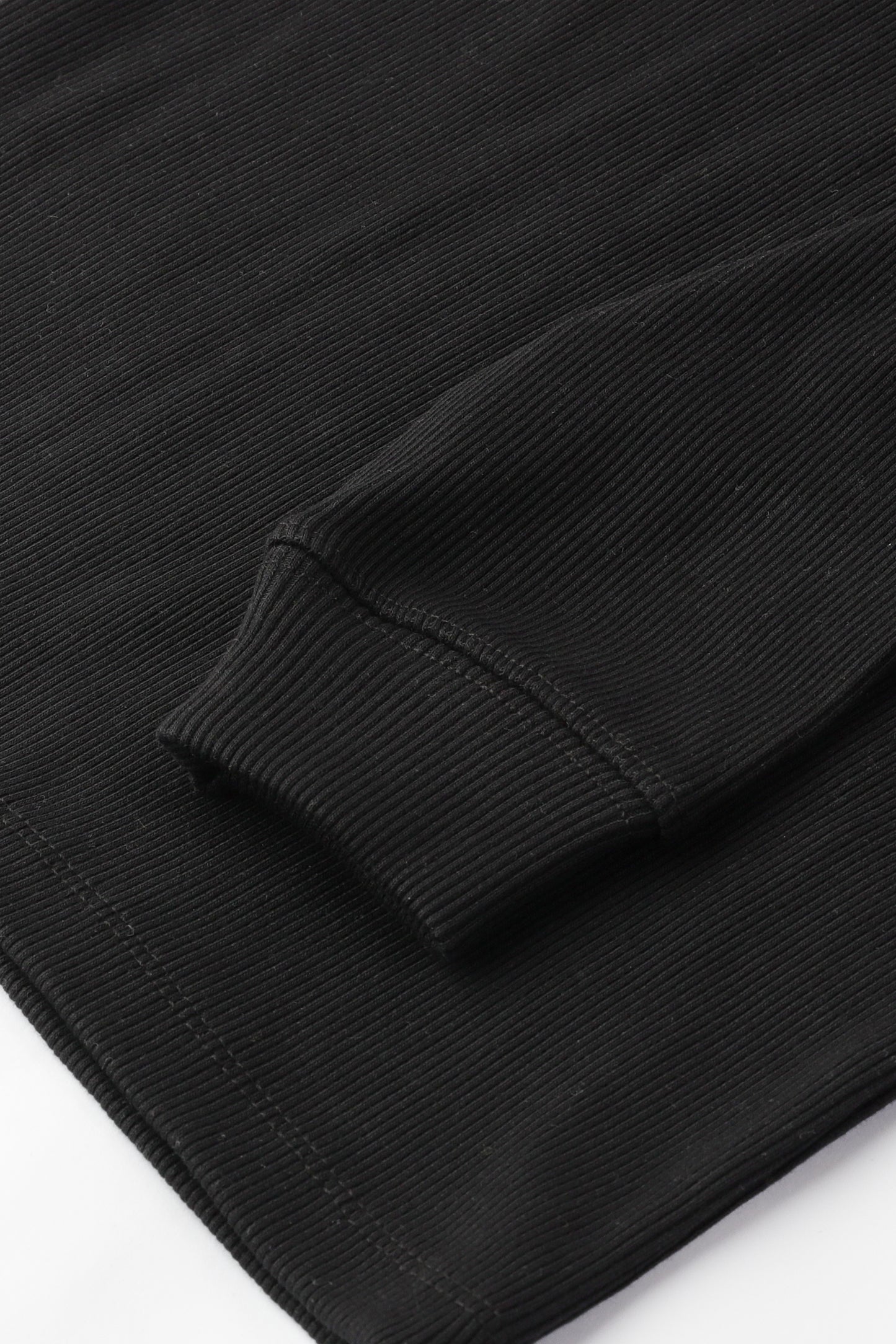 Boys Lycra Rib Black Highneck