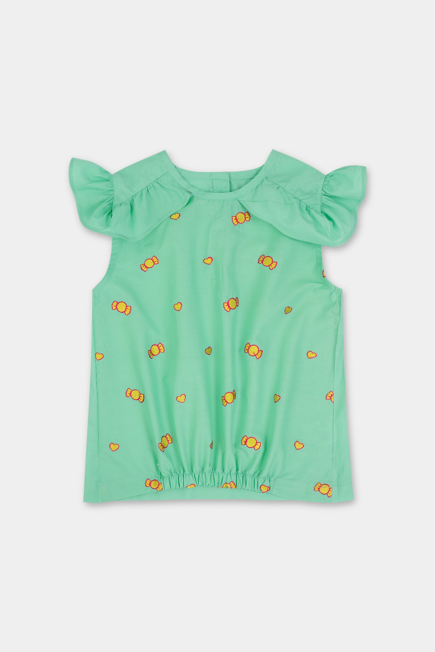 Little Green Flutter Top