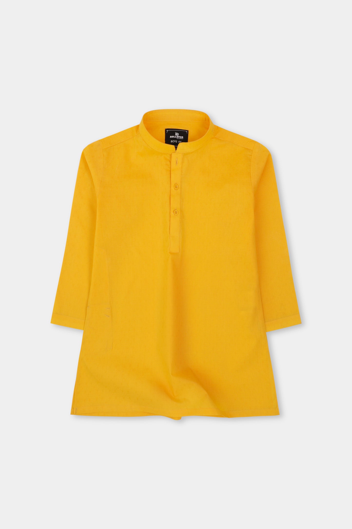 Boys Yellow Cotton Kurta