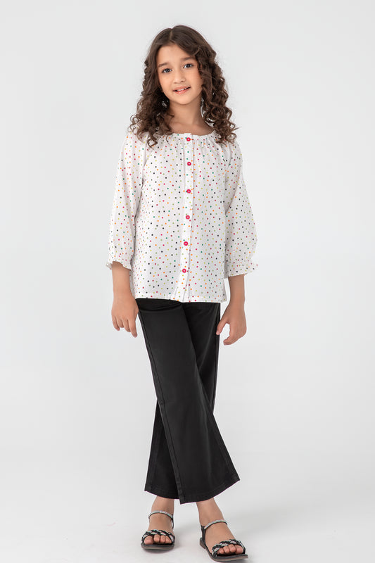 White Delight Smocked Top