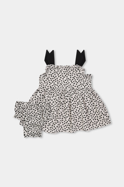 Black & White Frill Dress Set