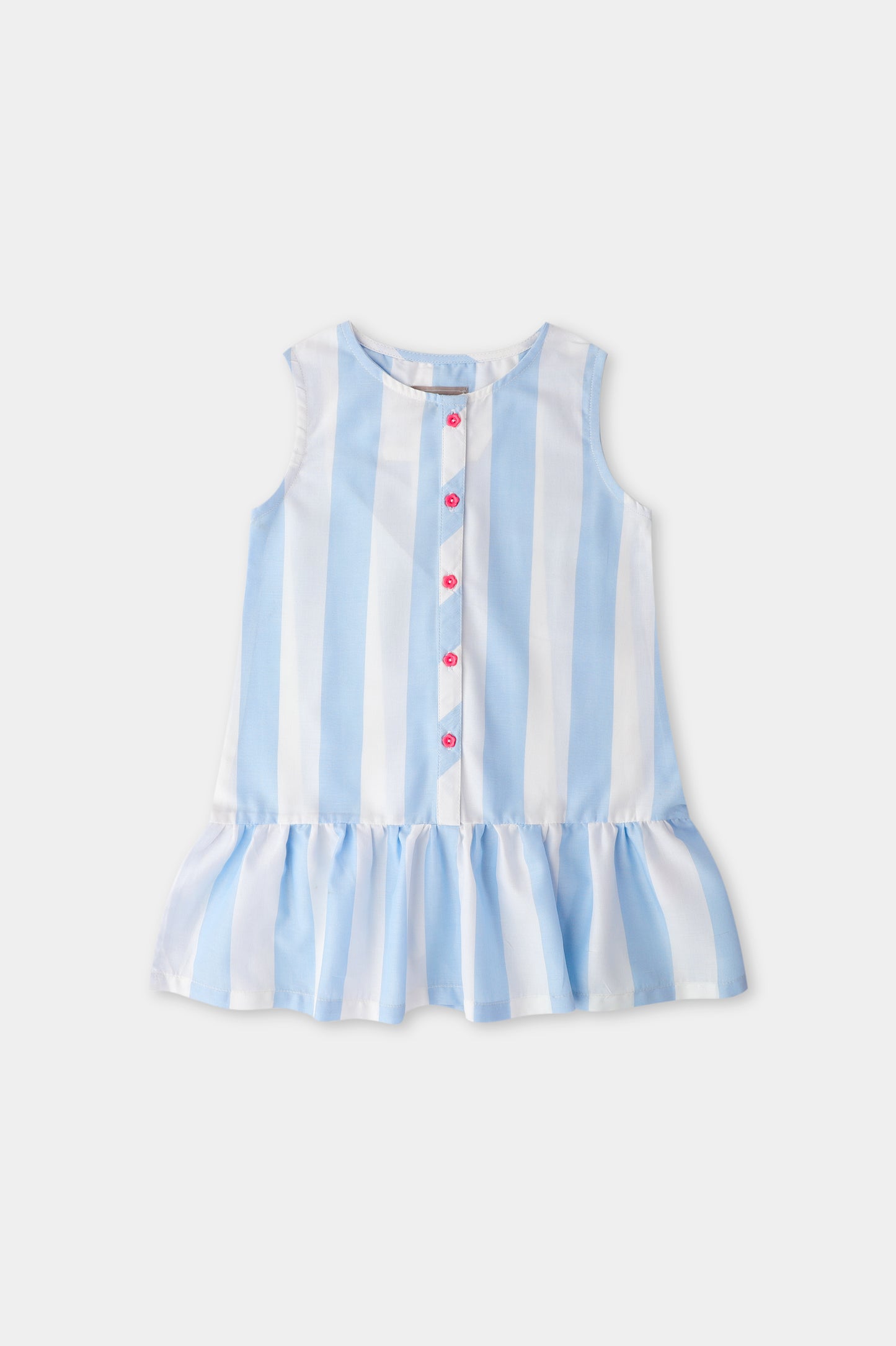 Sky Stripe Frill Dress