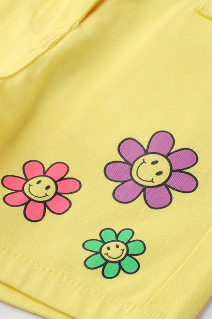 Sunny Smiles Twill Shorts