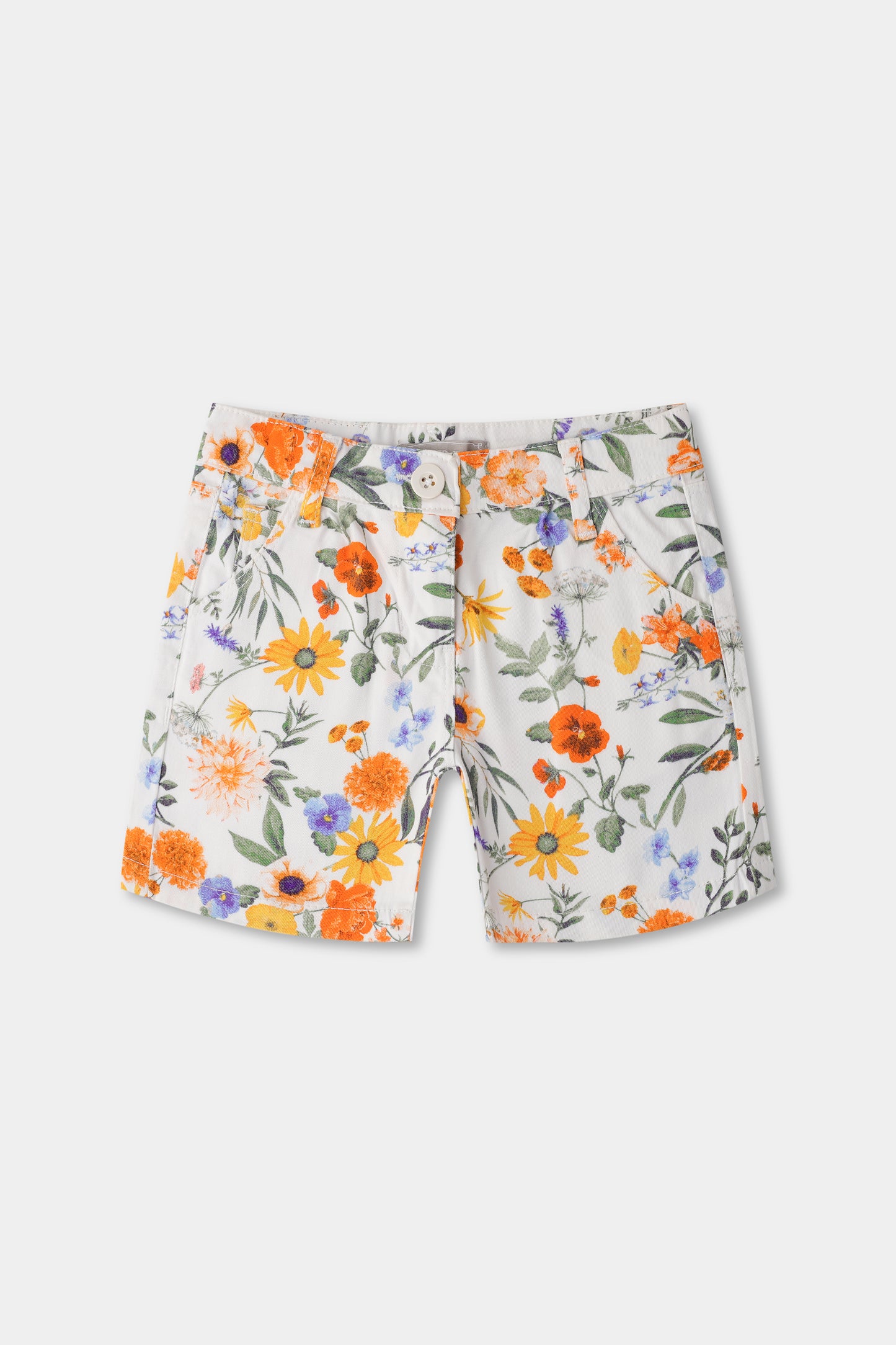 Floral Fantasy Twill Shorts