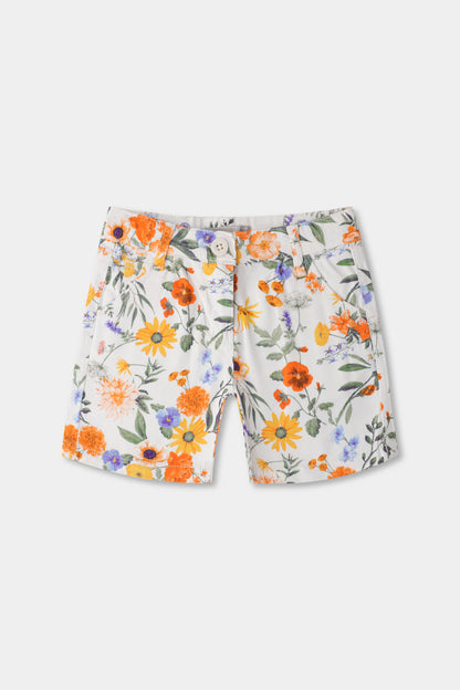 Floral Fantasy Twill Shorts