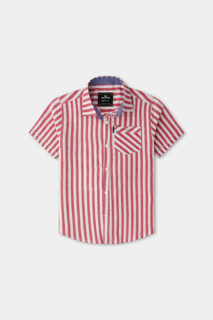 Bold Stripe Charm Boys’ Shirt