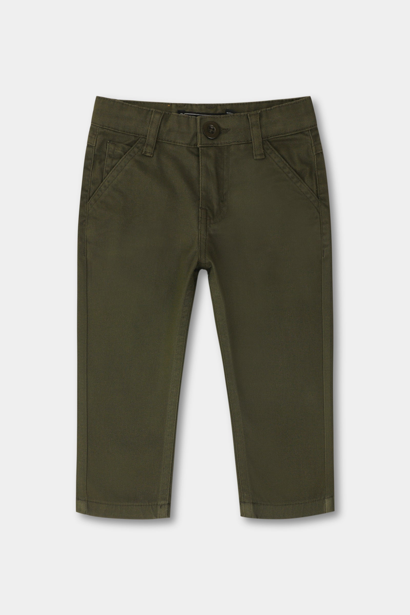 Boys Olive Twill Chino Pants