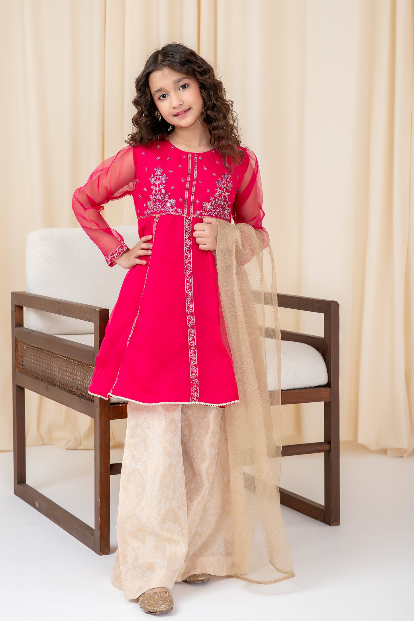 Majestic Hot Pink Traditional Ensemble