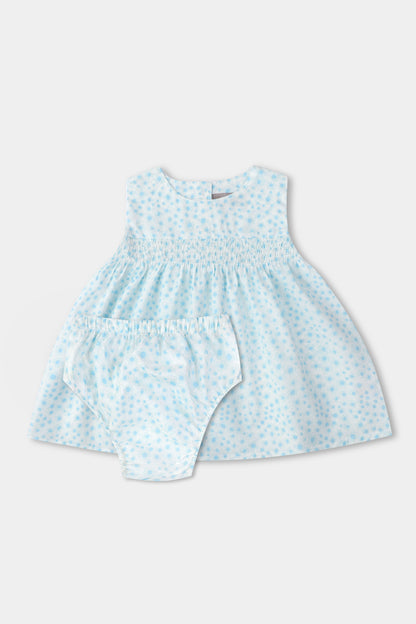 Sky Smocked Dress with Panty