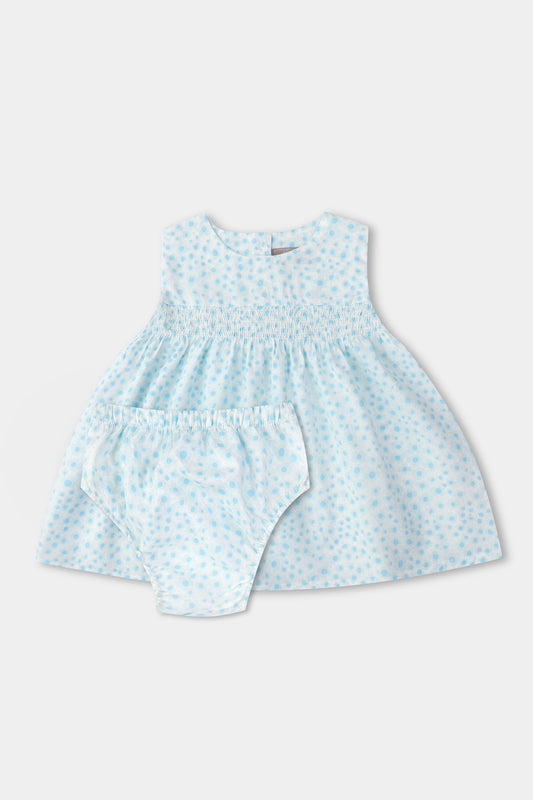 Sky Smocked Dress with Panty