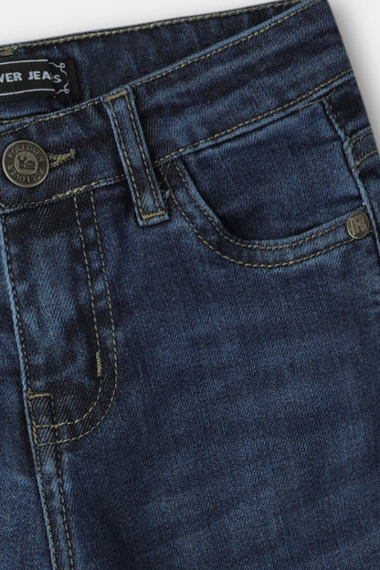 Timeless Mid-Blue Denim Jeans For Boys