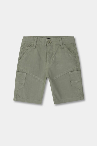 Olive Twill Cargo Shorts