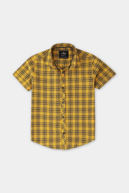 Boys Classic Mustard Check Shirt