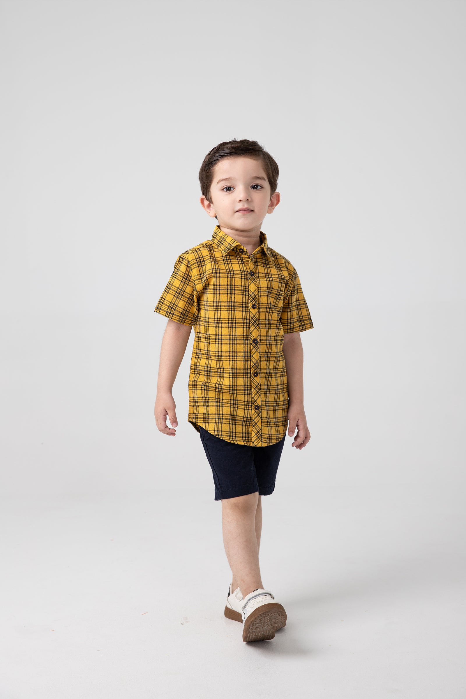 Boys Classic Mustard Check Shirt