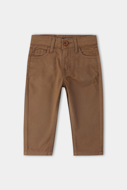 Boys Brown Twill Chino Pants