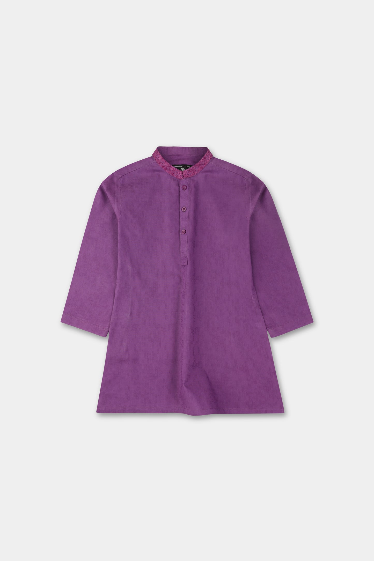 Boys Purple Cotton Kurta