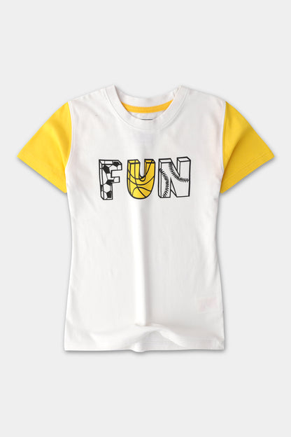 Boys Sporty Fun Graphic T-Shirt