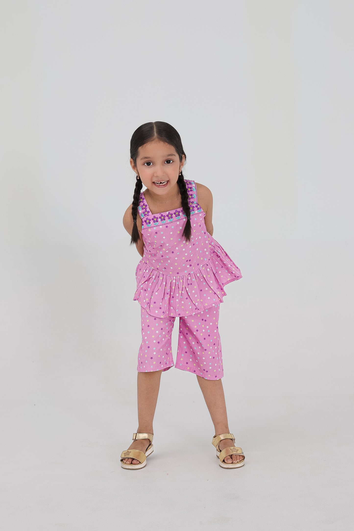 Starry Purple Cotton Co-ord Set