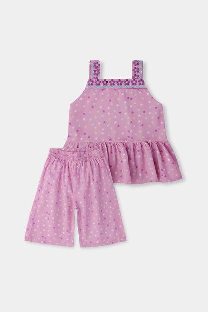 Starry Purple Cotton Co-ord Set