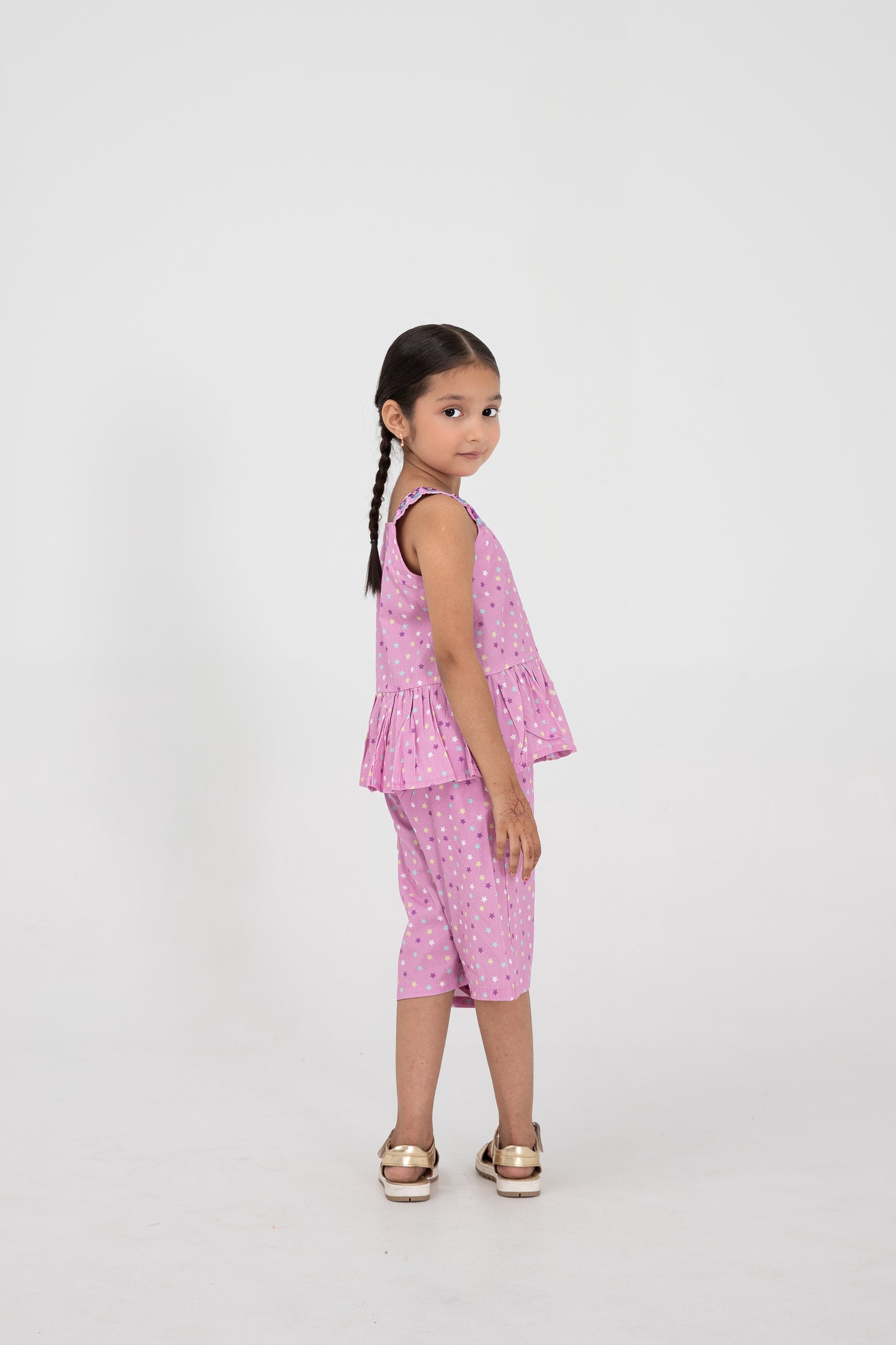 Starry Purple Cotton Co-ord Set