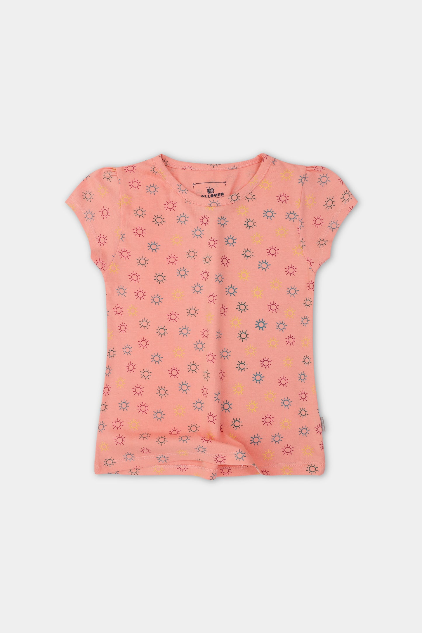 Sunny Delight Printed Peach Tee