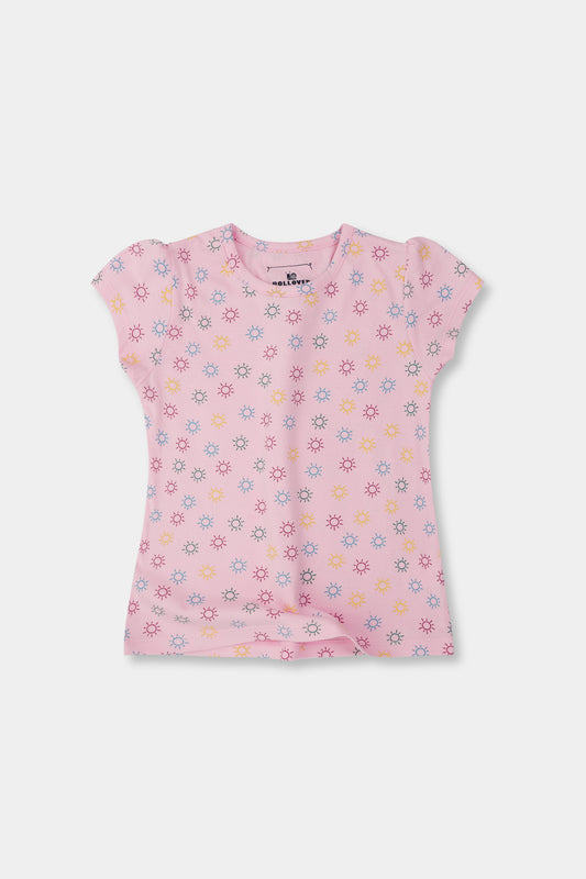 Sunny Delight Printed Pink Tee