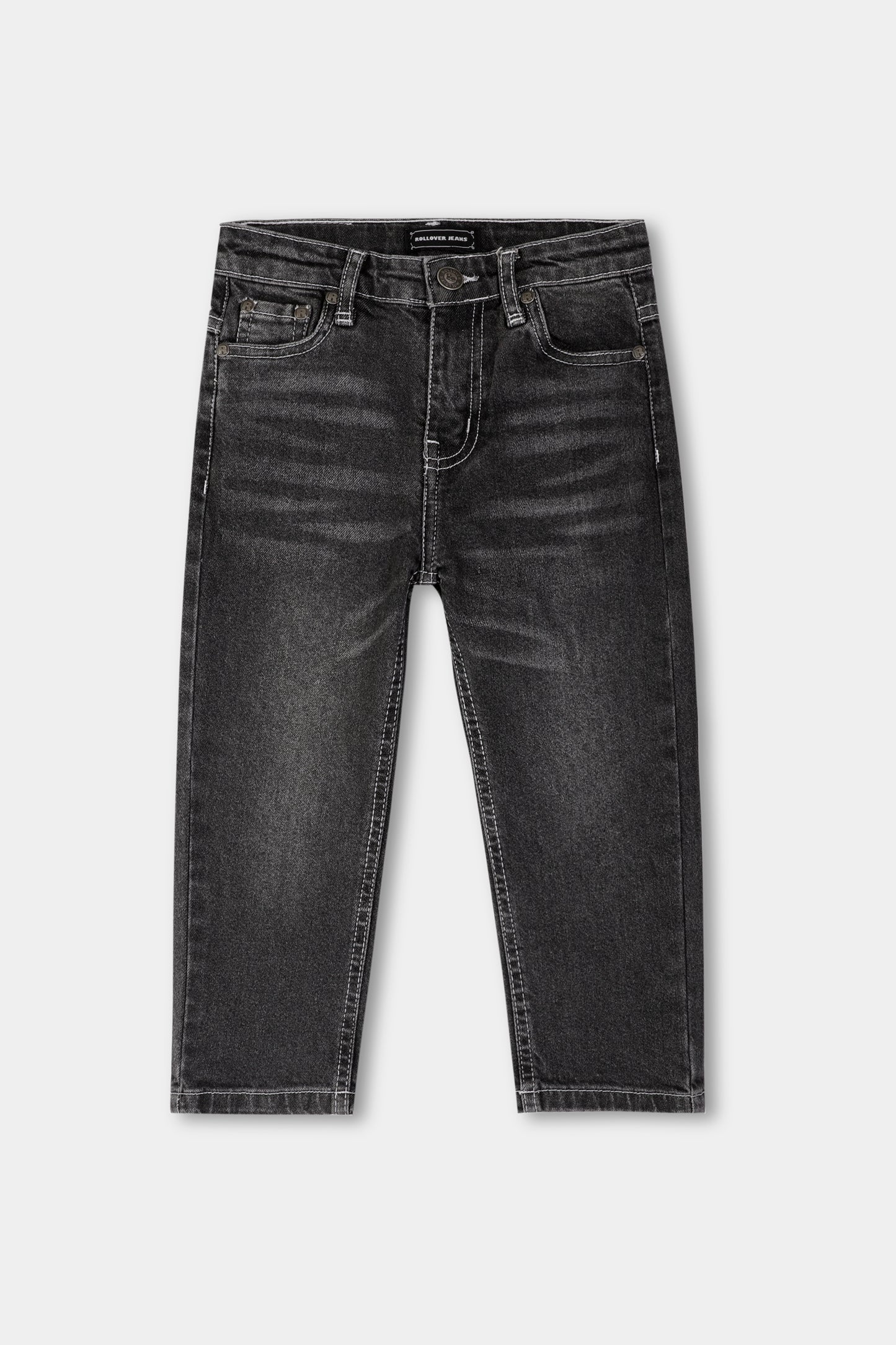 Boys Black Washed Denim Jeans