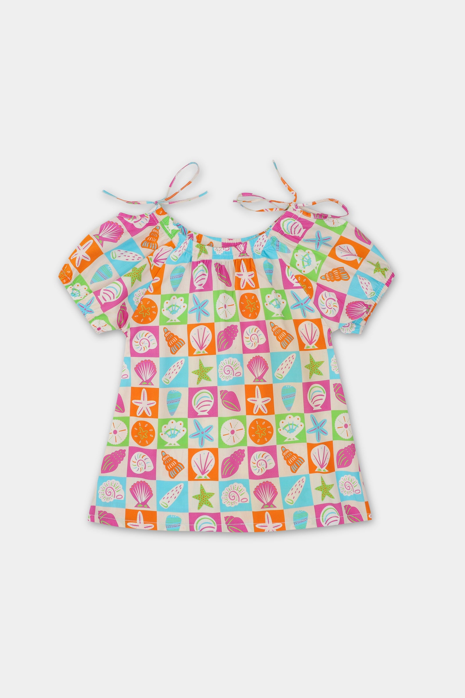 Seaside Charm Peasant Top