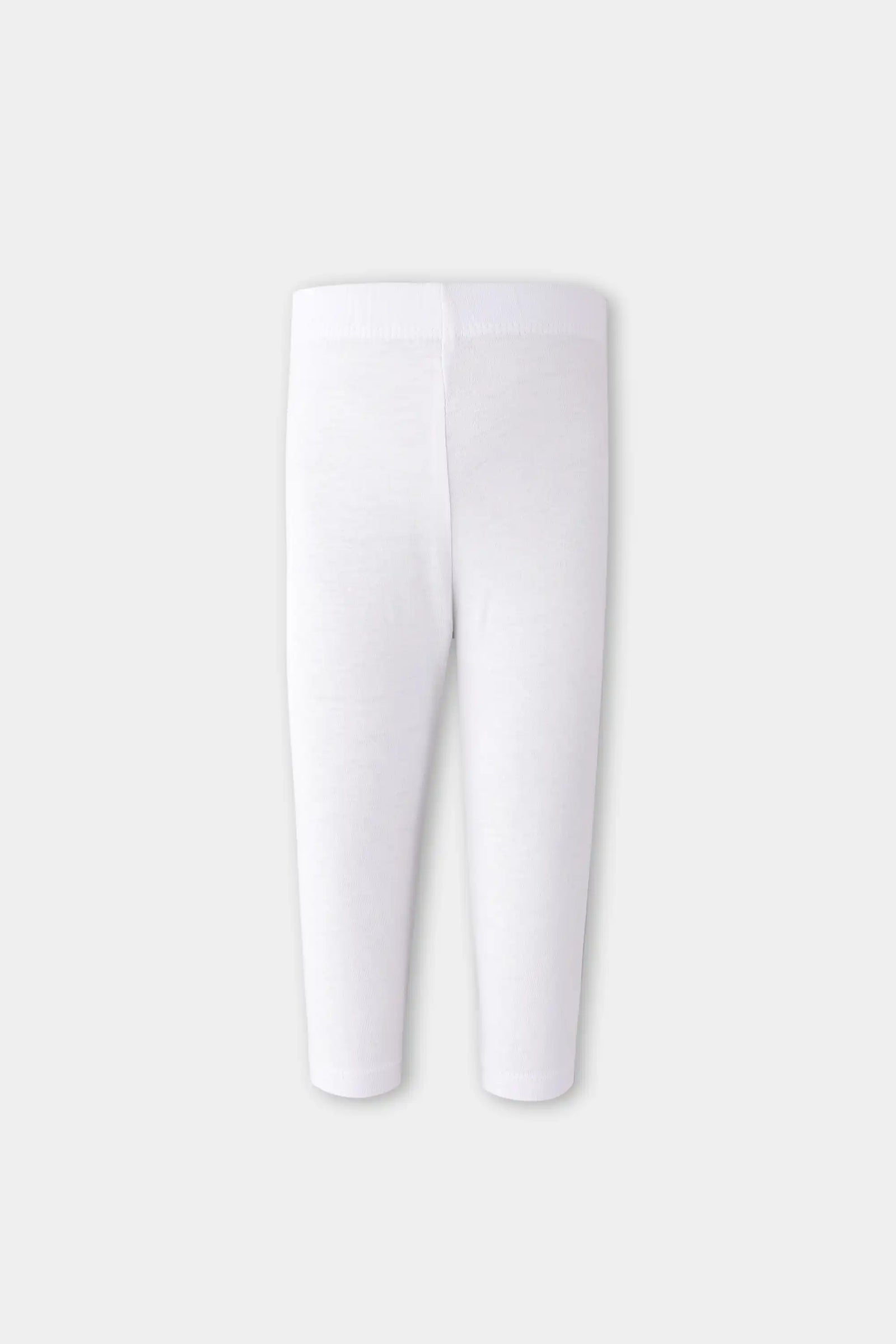 Solid White Jersey Leggings