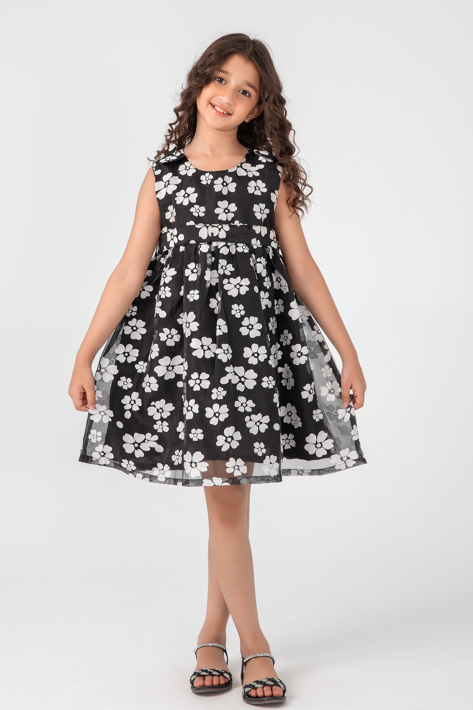 Midnight Bloom Net Dress