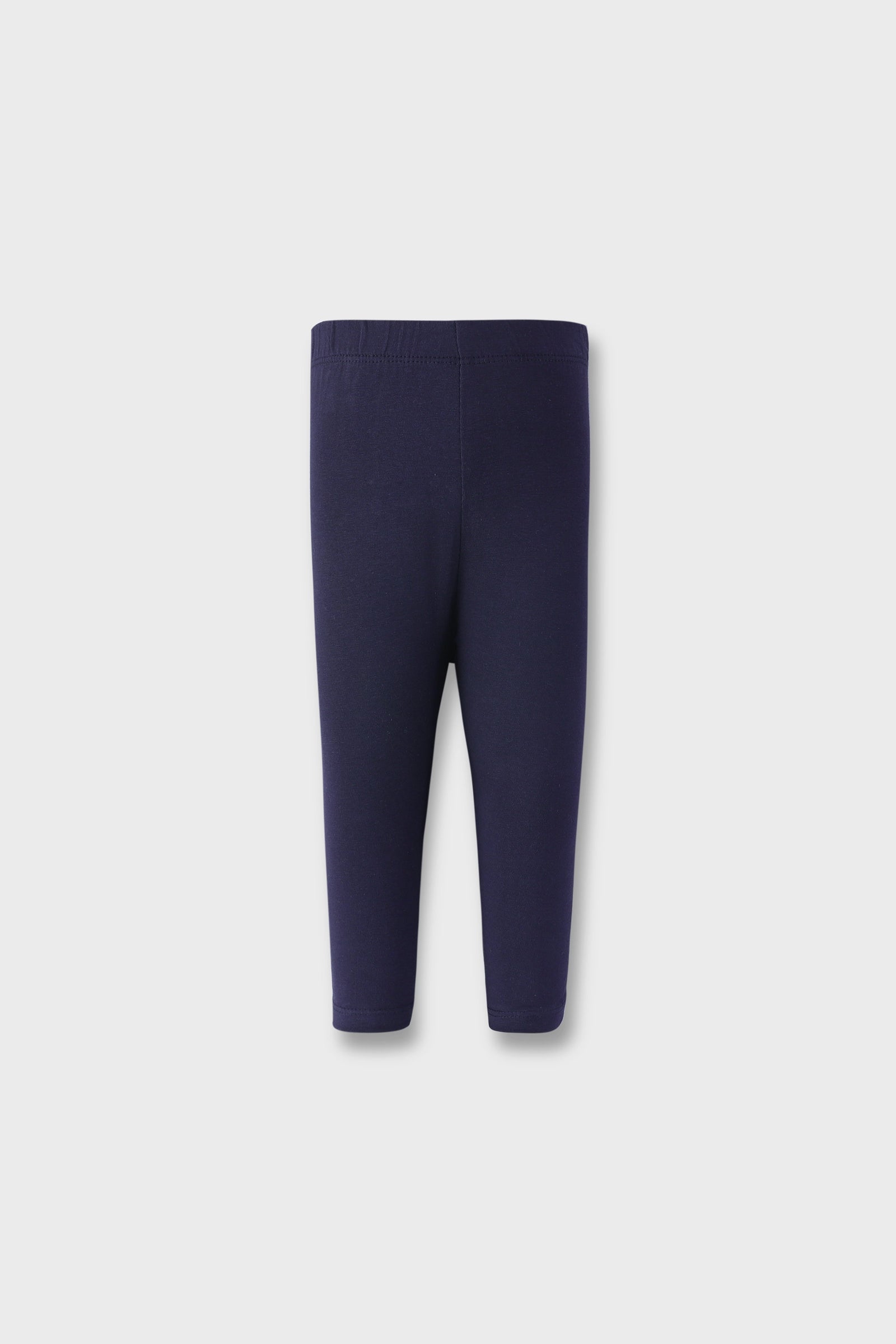 Girls' Navy Blue Plain Leggings