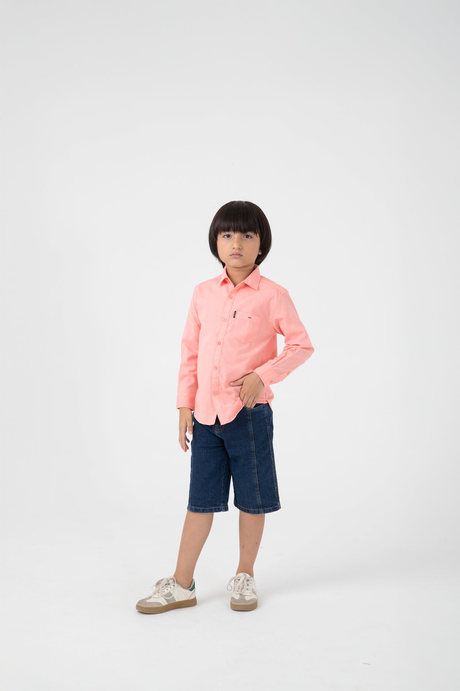 Boys Pink Breeze Chambray Shirt