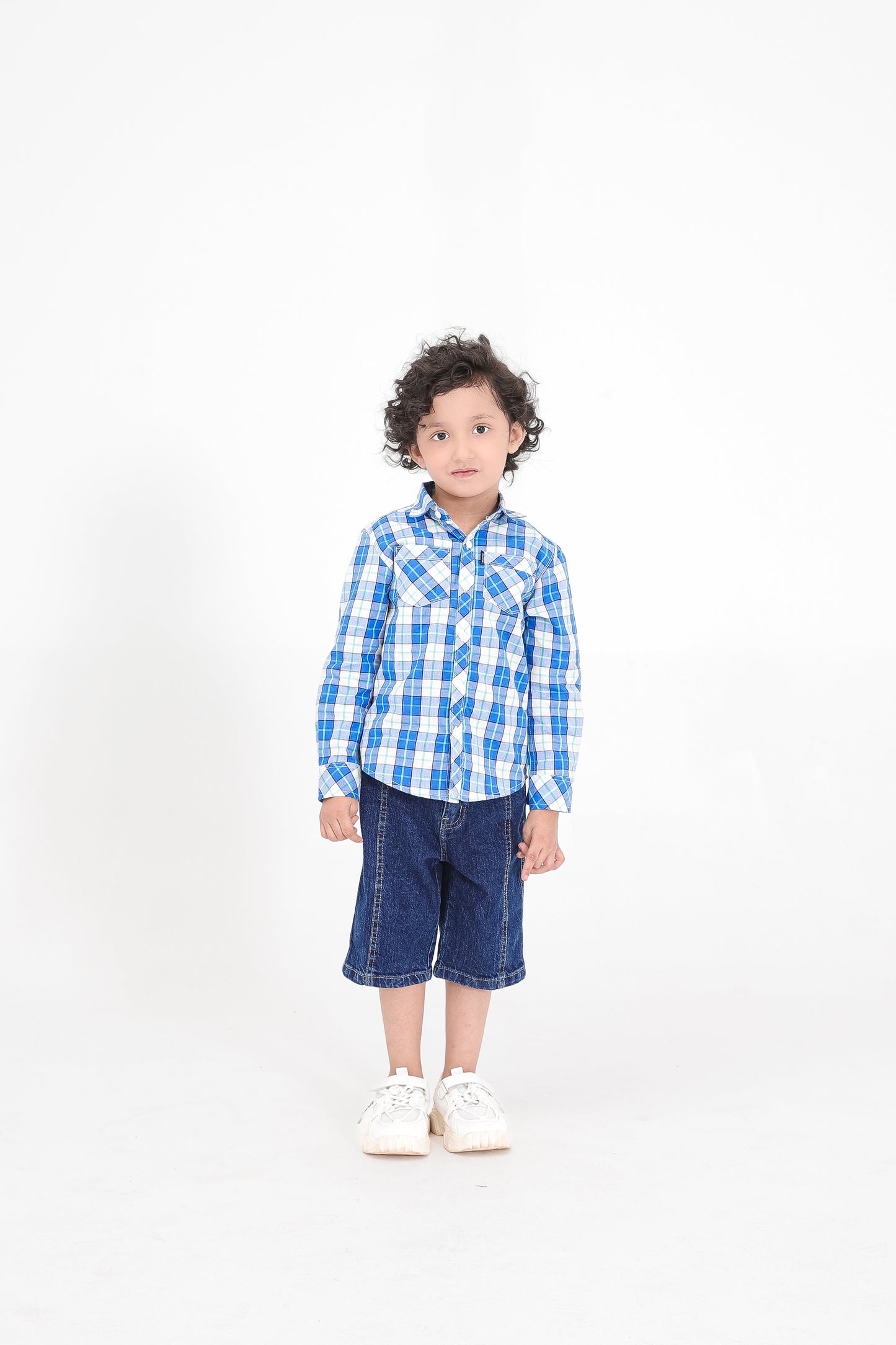 Boys Royal Grid Classic Shirt