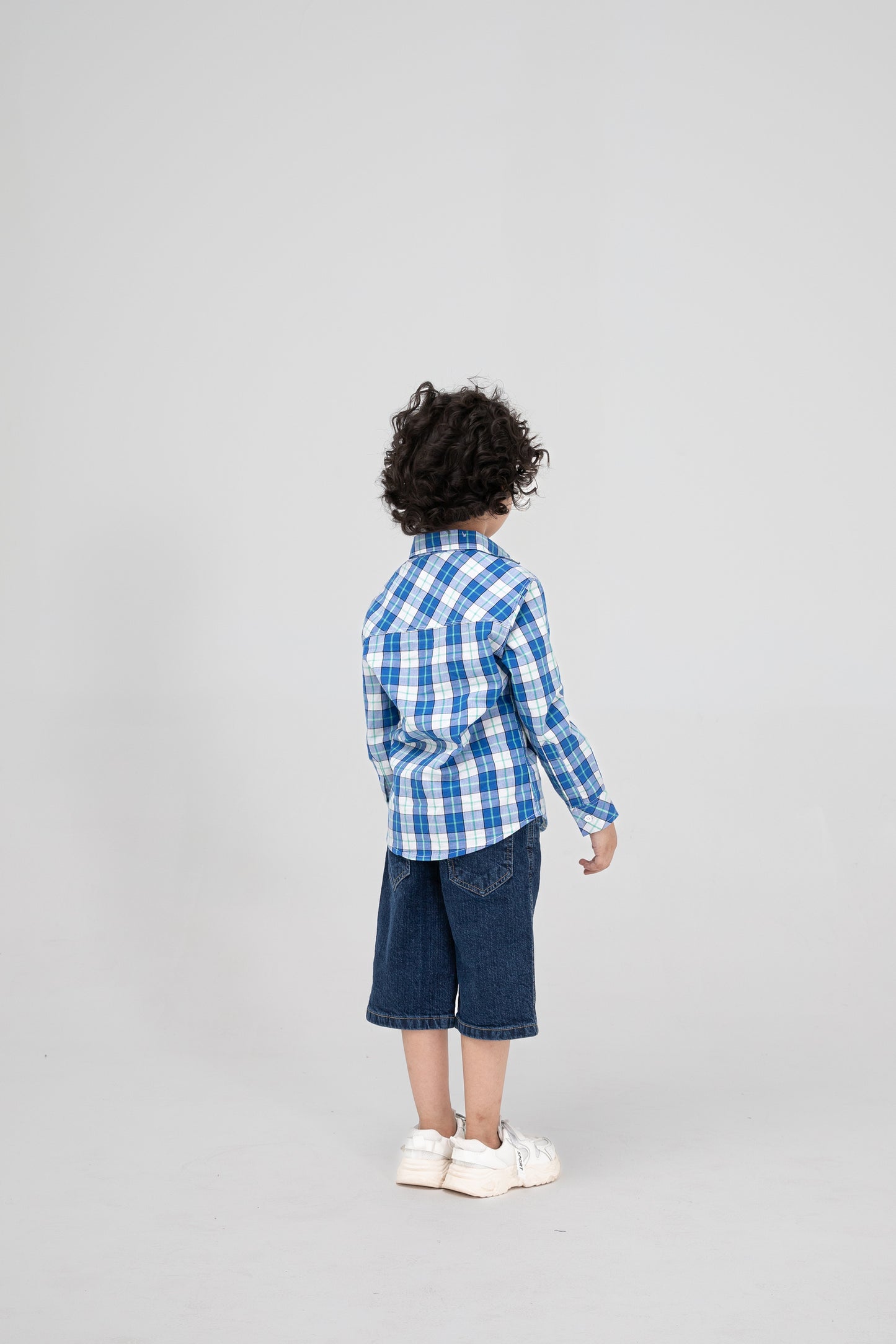 Boys Royal Grid Classic Shirt