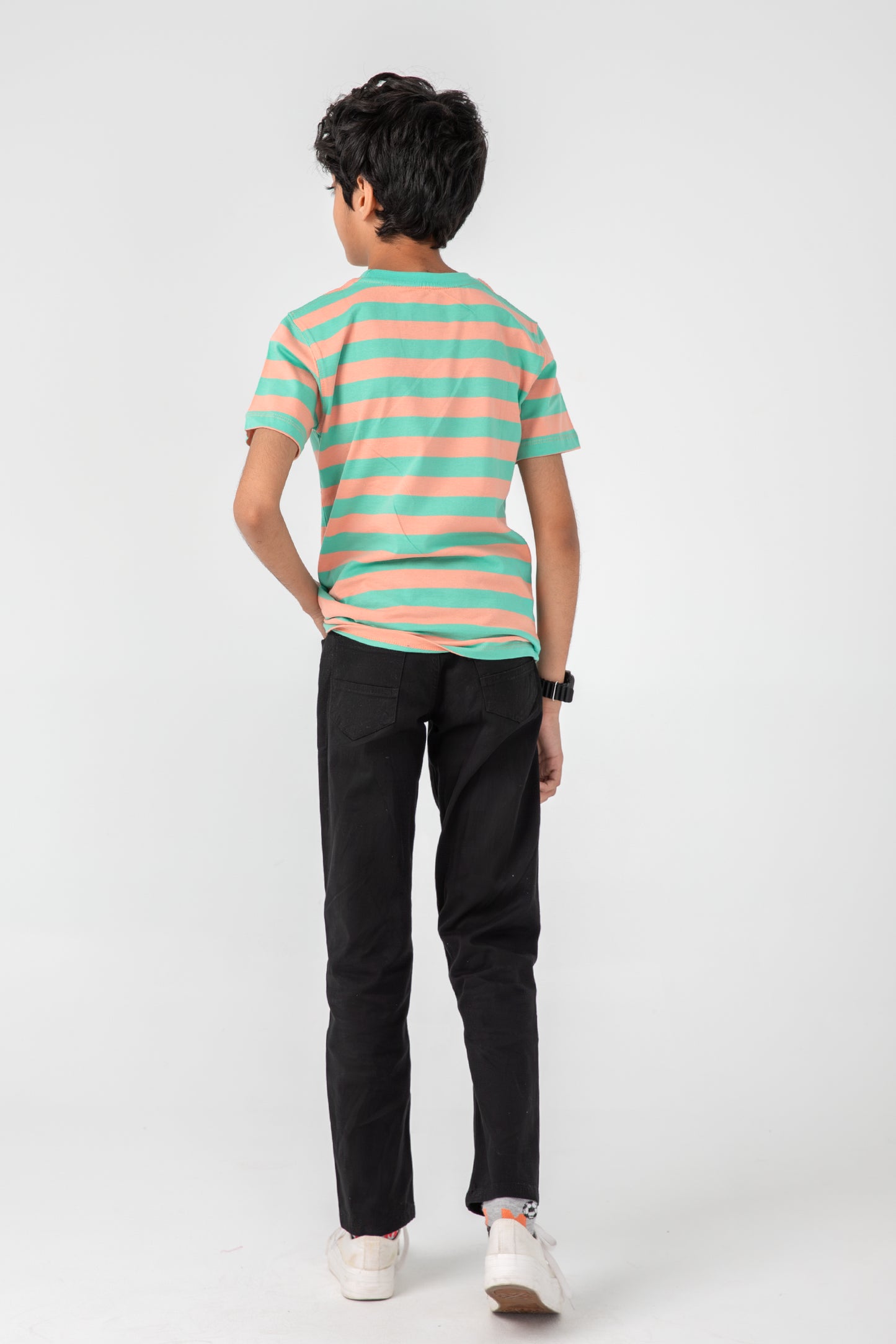 Mint Striped Boys' T-shirt