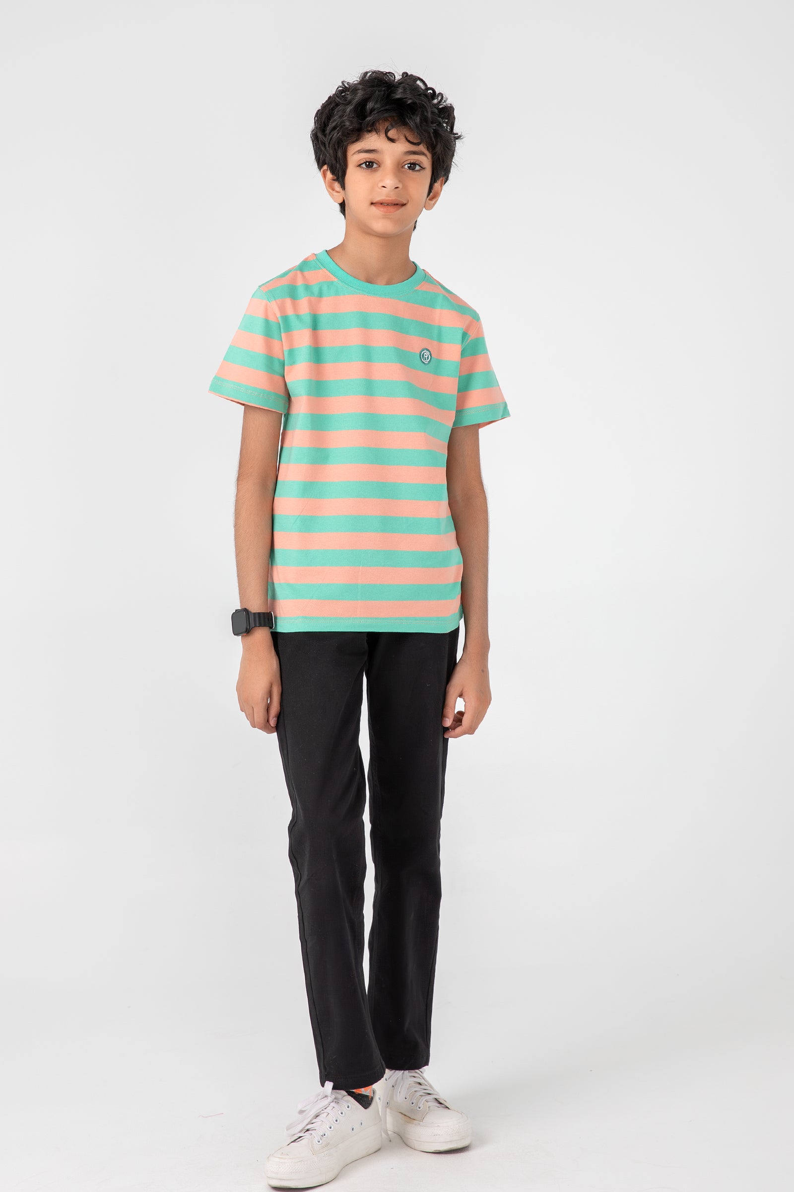 Mint Striped Boys' T-shirt