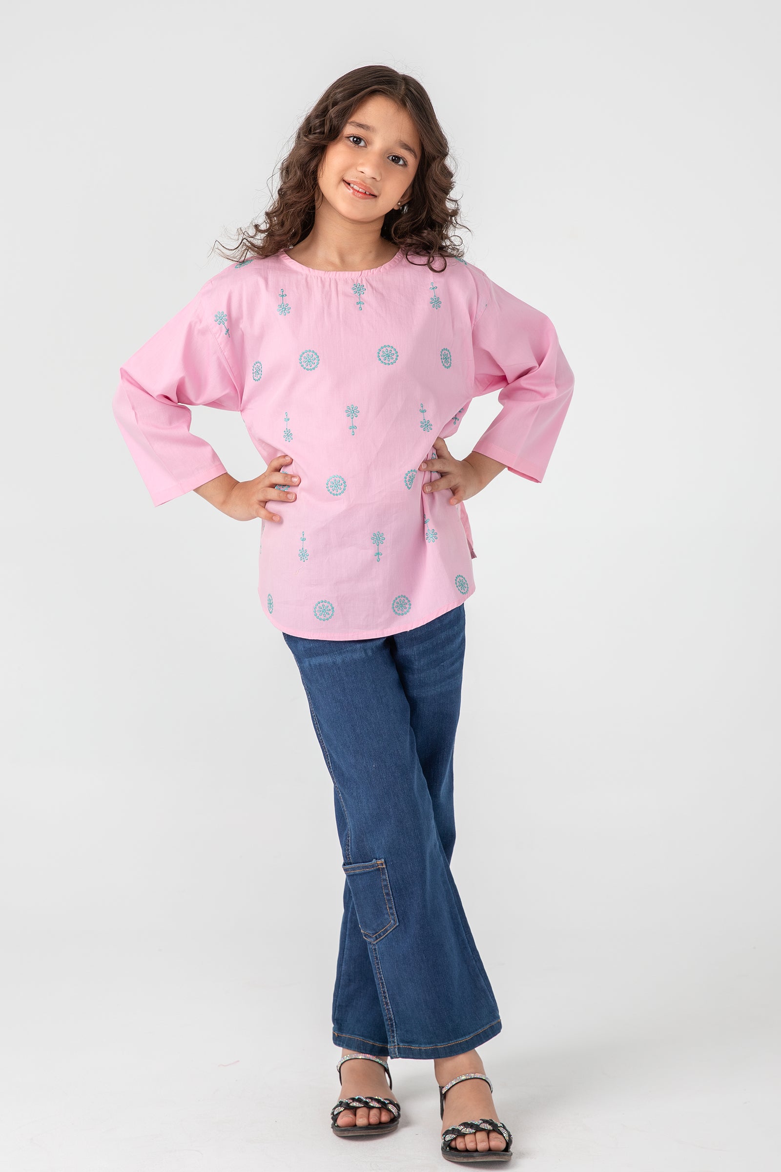 Rosy Whimsy Cotton Kurti