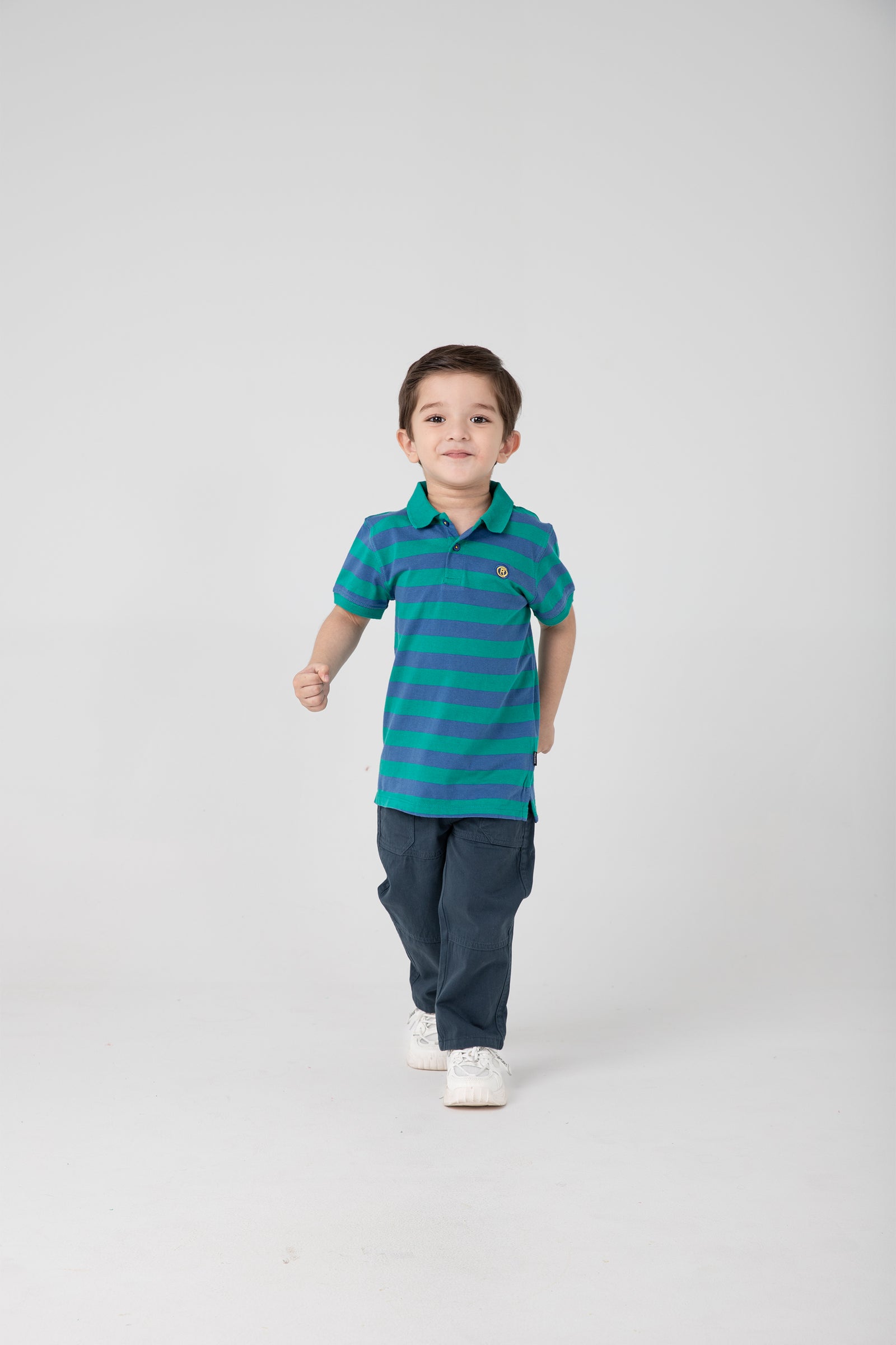 Sage Striped Signature Polo Shirt