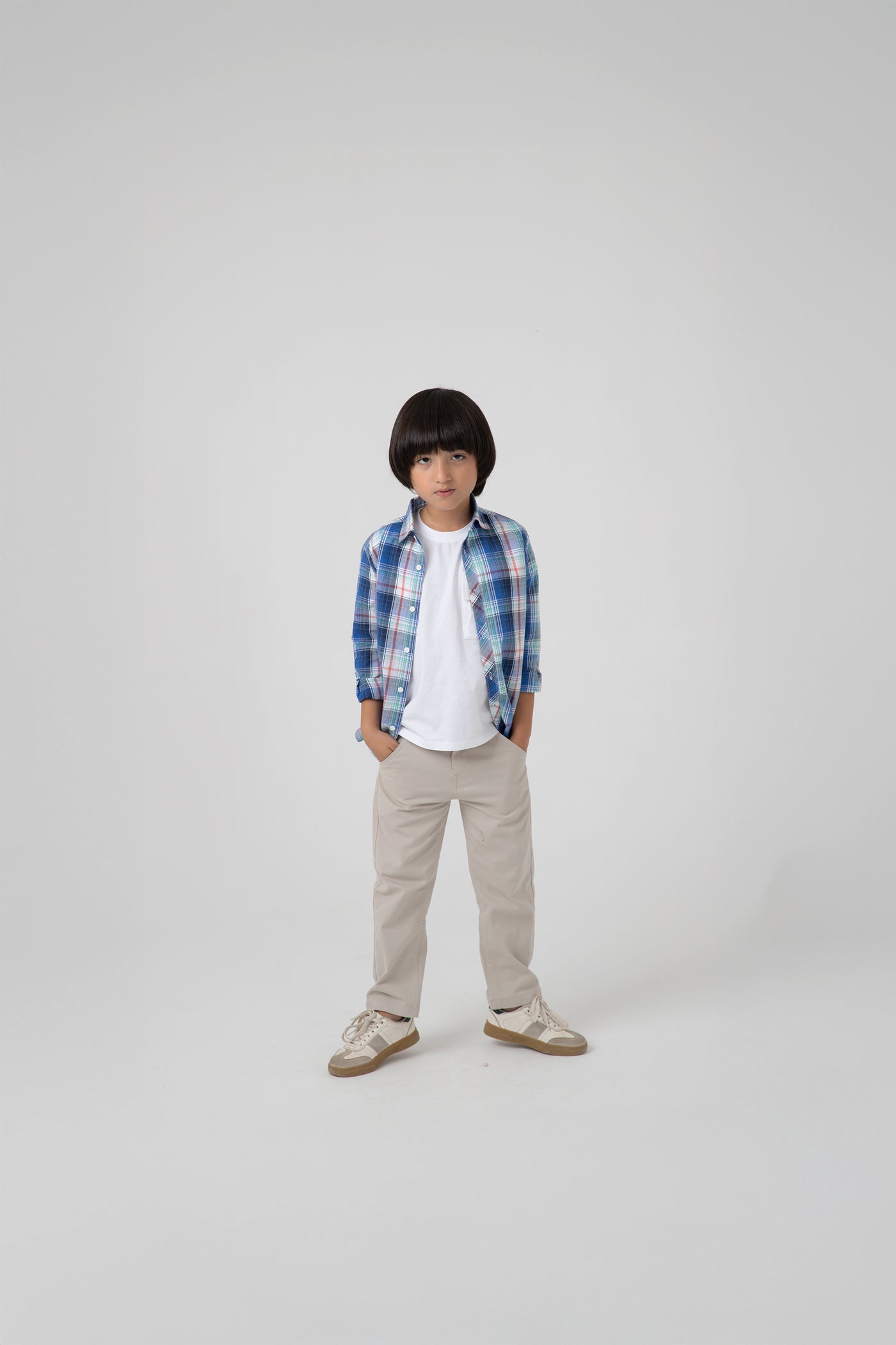 Boys Color Trail Check Shirt