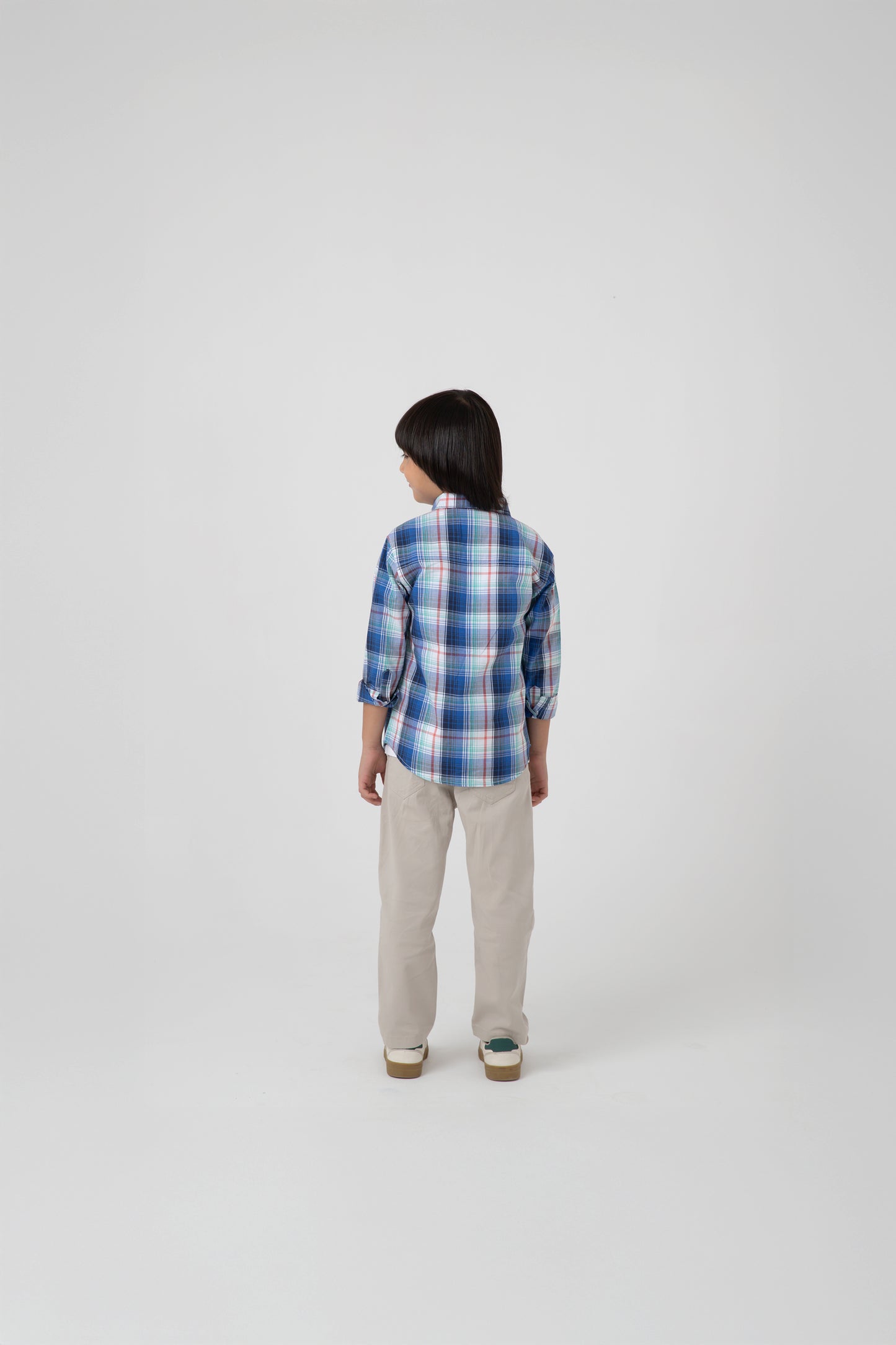 Boys Color Trail Check Shirt