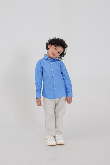 Boys Blue Anchor Casial Shirt