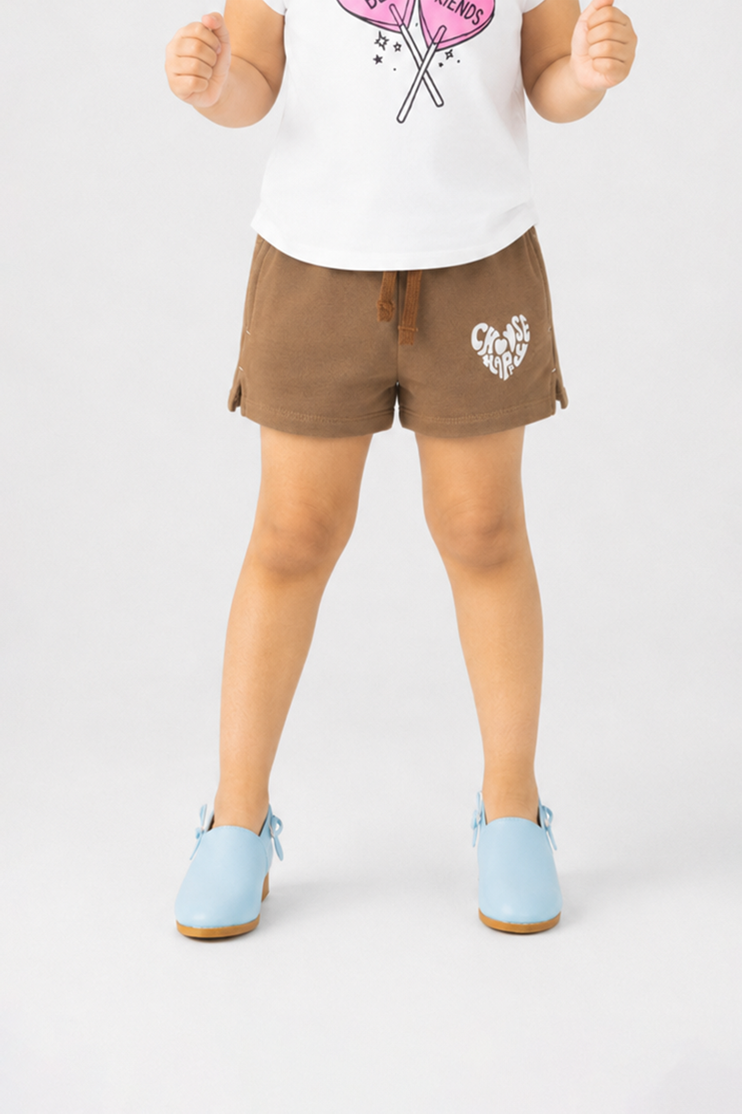 Girls' Happy Hearts Terry Shorts